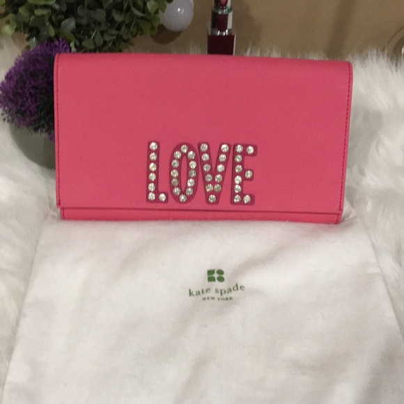 Kate Spade “LOVE” Leather Clutch